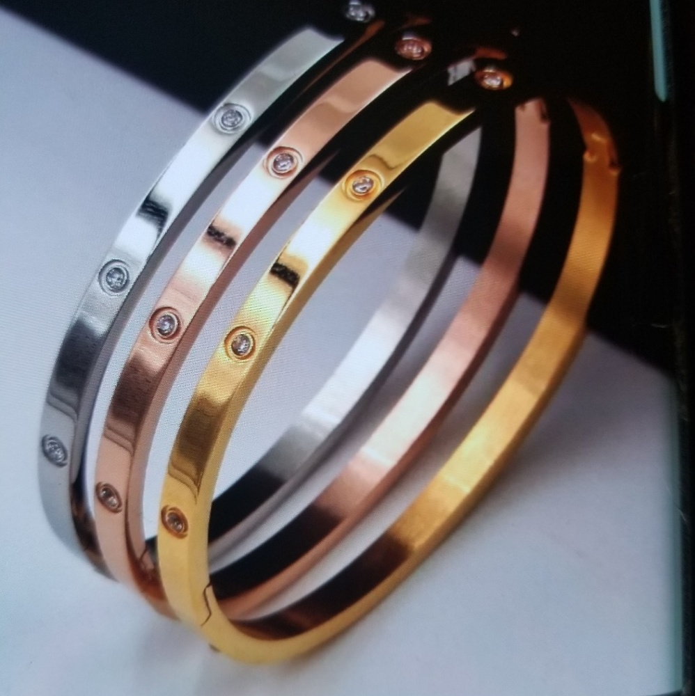 Bangle for women, silver, gold, rose gold
